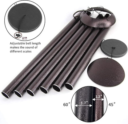 ASTARIN 60" Extra Large Outside Metal Wind Chimes with Deep Tone, Outdoor for Patio Balcony Garden Yard Decoration