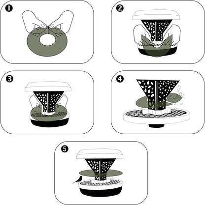 SWISSINNO Big Bird Blocker Ring, Transparent, Prevent Pigeons, Crows and Other unwanted Large Birds Scaring Away Smaller Birds, for Smart Bird Feeder Davos