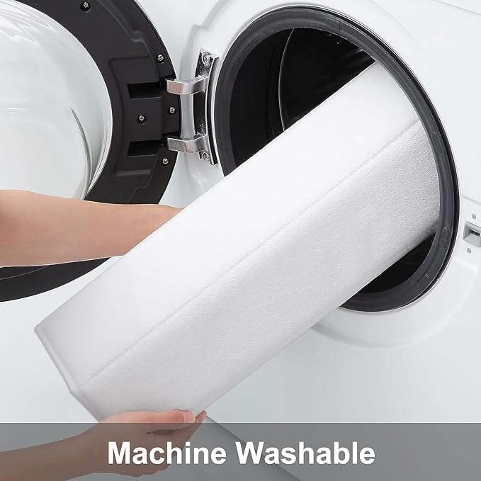 Buganda Memory Foam Bath Mat, 47" x 20", Ultra Soft and Non-Slip Bathroom Rugs, Water Absorbent and Machine Washable Bath Rug Runner for Bathroom, Shower, and Tub, White