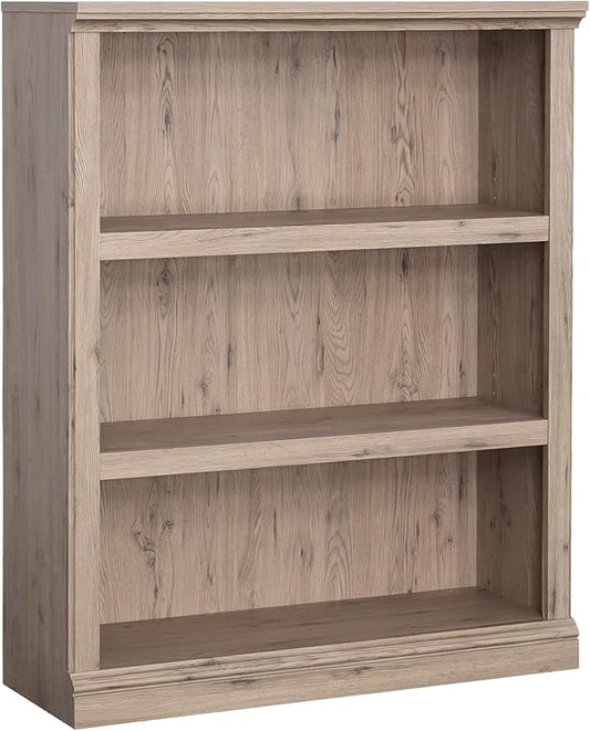 Sauder 3 Tier Book Shelf Wooden Bookcase Multipurpose Bookshelf for Home Office, Living Room, in Laurel Oak