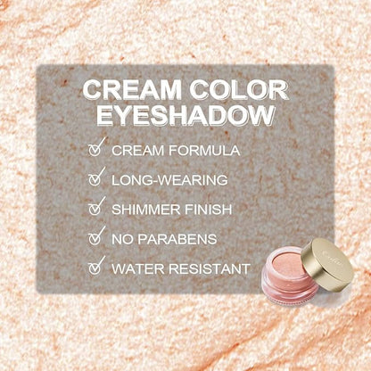 Oulac Cream Eyeshadow also for Highlighter Large Capacity Highly Pigmented Eye Shadow Waterproof &Long Lasting with Moisturizing Formula 07