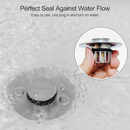 Bathtub Stopper | Shower Drain Hair Catcher, Pop-up Tub Stopper with Strainer | Pop-up bathtub drain plug | Drai Protector for 1-1/2 to 1-3/4" Bath Drain Hole