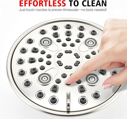 sumerain Brushed Nickel Tub and Shower Faucet Set with Tub Spout, 6-Spray Shower Head, Shower Valve Included