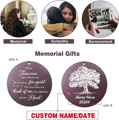 ASTARIN 36" Large Deep Tone Personalized Sympathy Wind Chimes, Memorial Wind Chime for Loss of Mother Father Loved One, Tree of Life Bereavement Gifts Decor Outdoor Patio Garden