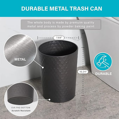 zccz Bathroom Accessory Set - 6 pcs Bronze Bathroom Accessories Set with Trash Can, Toothbrush Holder, Toothbrush Cup, Soap Dispenser, Soap Dish, Toilet Brush with Holder - Accessoire Salle de Bain