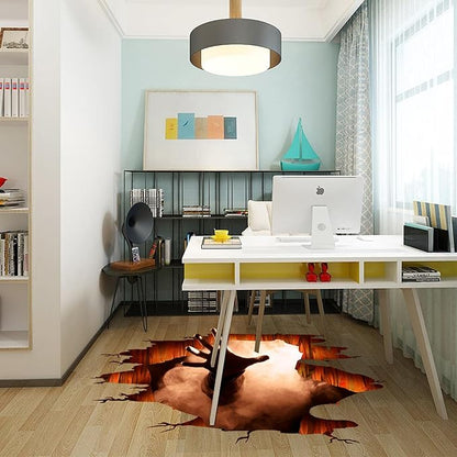 Scary Halloween Floor Decals 3D Stickers for Wall, Ghost Hand Scratching Art Decorations, Removable Vinyl Decor Posters for Bar Pub Spooky Party Supplies