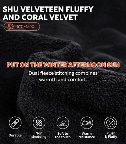 DAVID ARCHY Men's Soft Fleece Plush Robe Full Length Long Bathrobe