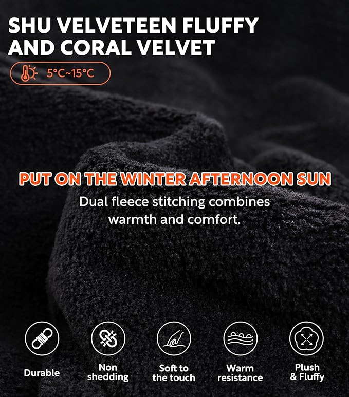 DAVID ARCHY Men's Soft Fleece Plush Robe Full Length Long Bathrobe