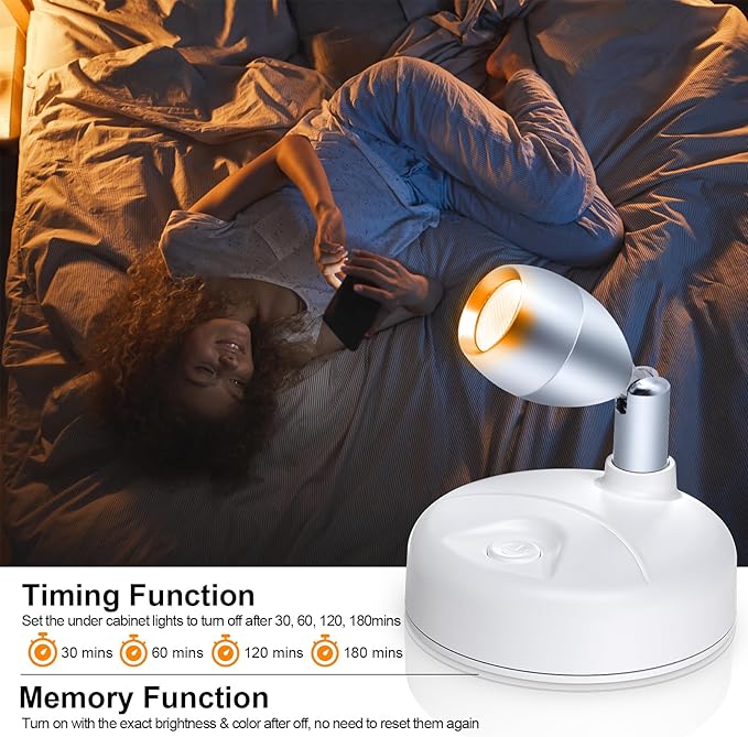 Battery Operated Spotlight Indoor with Remote Warm/Neutral/Cool White 3-Mode Mini Accent Display Light with Dimmer and Timer for Artwork, Picture, Action Figure