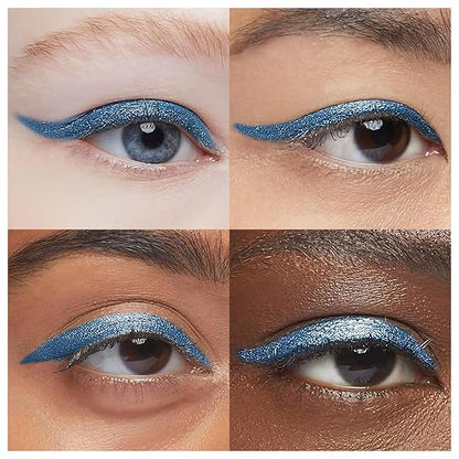 Waterproof Eyeliner - Smudge-Proof Liquid Eyeliner Pen with Precision Tip for Smooth, Long-Lasting Application - Vegan, Hypoallergenic & Gluten-Free Eye Liner - 2mL Shimmer Royal Blue
