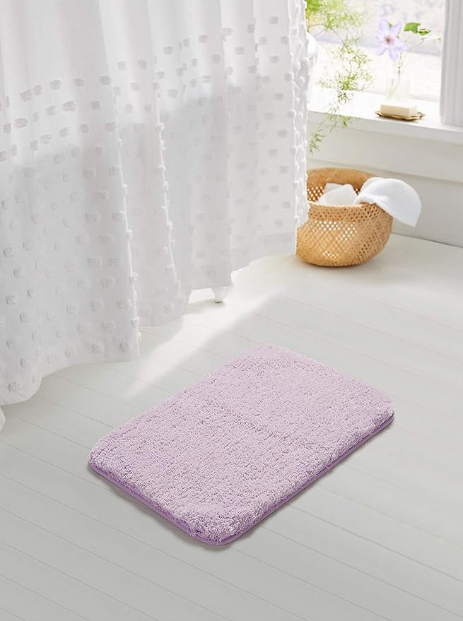 Suchtale Luxury High Pile Microfiber Bath Mat, 20 x 32, Lavender