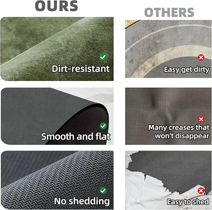 Bathroom Mat Quick Dry, Bathroom Rugs Non Slip Washable Thin Absorbent Bath Mat Fits Under Door Bathroom Floor Mat Perfect for Bath, Shower, or Sink 20"x30" Sage Green