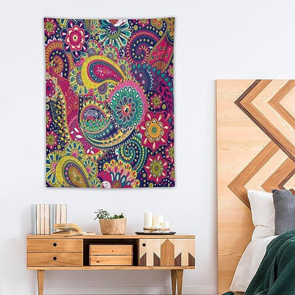 ICMOLYYENLO Tropical Green Plant Tapestry, Green Palm Leaves Natural Landscape Print Wall Tapestry for Bedroom Living Room Dormitory 60x60 Inch