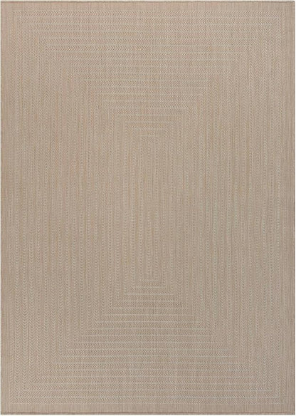 Adiva Rugs Outdoor Indoor Area Rug, Weather Resistant, Easy to Clean, Stain Resistant Floor Mat for Dining Room, Backyard, Deck, Patio (Natural Beige, 2' x 3')