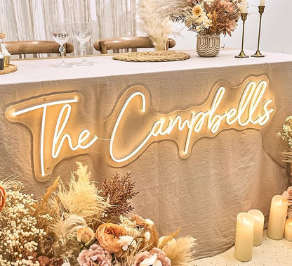 Custom Neon Sign, Custom LED Neon Sign Customizable for Wedding Bar Salon Beauty Business Light Up Name Sign, Personalized Neon Light Suitable for Events Birthday Gifts Decorations