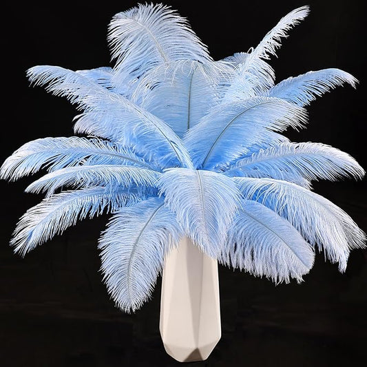 THARAHT Light Purple Ostrich Feathers 12pcs Natural Bulk 8-10Inch 20cm-25cm for Crafts Wedding Party Centerpieces Easter Gatsbi and Home Decoration Feathers