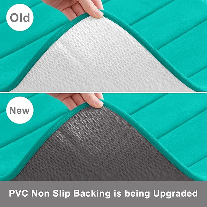 Buganda Memory Foam Bath Mat, 55" x 24", Ultra Soft and Non-Slip Bathroom Rugs, Water Absorbent and Machine Washable Bath Rug Runner for Bathroom, Shower, and Tub, Teal