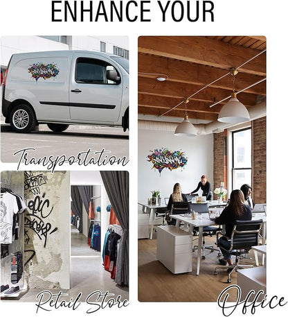 Personalized Name Graffiti Wall Decal Custom Name Graffiti Street Art Brick Room Decor Teen Wall Decals and Stickers for Nursery, Room Walls Decor, Peel & Stick Name Decals for Walls