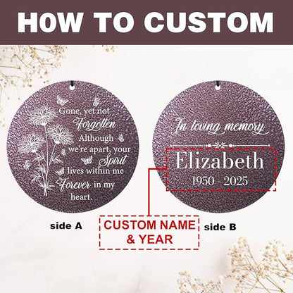 ASTARIN Engraving Wind Chimes for Loss of Loved One, Personalized Wind Chimes Memorial, Bereavement Gifts for Loss of Mother, Windchimes in Memory of a Loved One, Outside Windchime(Produced in USA)