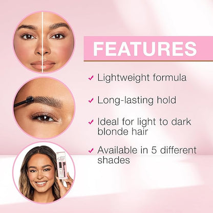 Ardell Brow Glue Taupe with Styling Brush ?€? Tinted Eyebrow Gel for Lamination Lift, All-Day Extreme Hold Brow Gel for Defined & Fluffy Brows, 0.35 oz