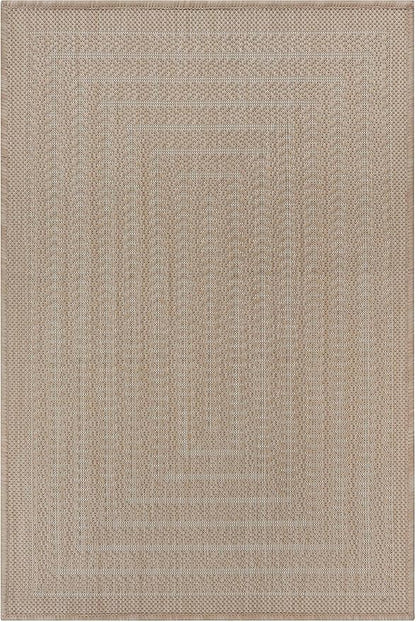 Adiva Rugs Outdoor Indoor Area Rug, Weather Resistant, Easy to Clean, Stain Resistant Floor Mat for Dining Room, Backyard, Deck, Patio (Natural Beige, 2' x 3')