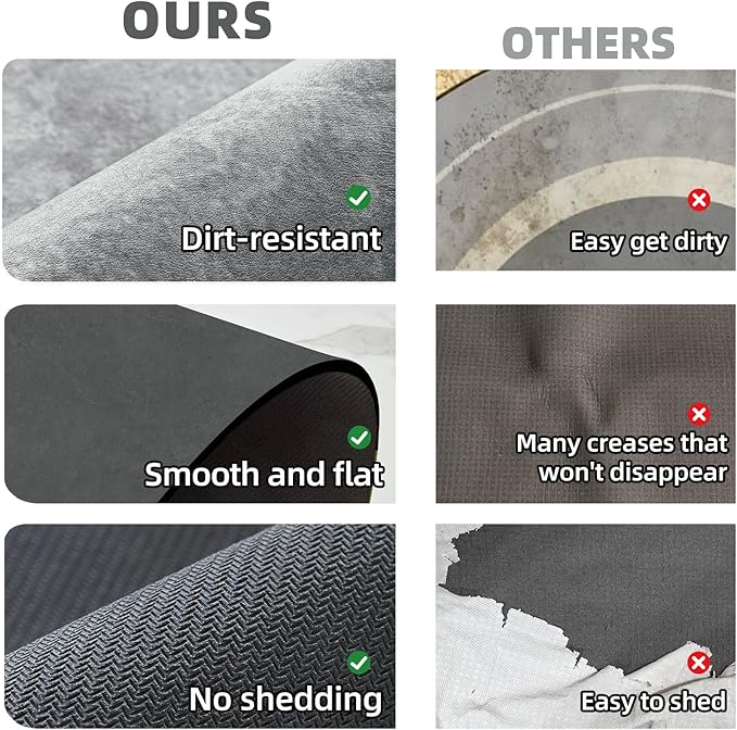 Bathroom Mat Quick Dry, Bathroom Rugs Non Slip Washable Thin Absorbent Bath Mat Fits Under Door Bathroom Floor Mat Perfect for Bath, Shower, or Sink 24"x36" Light Grey