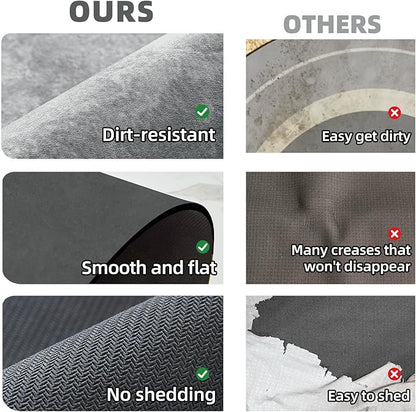 Small Bathroom Mat Quick Dry, Bathroom Rugs Non Slip Washable Thin Absorbent Bath Mat Fits Under Door Bathroom Floor Mat Perfect for Bath, Shower, or Sink 12"x12" Light Grey