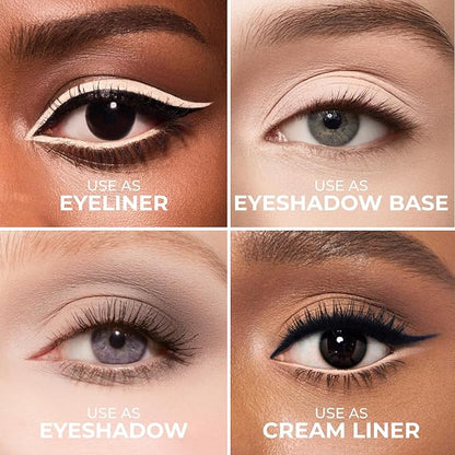 Nude Waterline Eyeliner, Ultra Long Lasting Gel Eyeliner Pencil, Waterproof Eye Liner, Smudge Proof, Creamy Eye Pencil, Sweat Proof Makeup, Highly-Pigmented White (407 Shade)