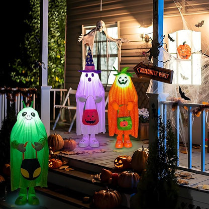 32" Front Porch Light up Halloween Figure Décor, Kit Standing Trick or Treat Indoor and Outdoor Decorations-Alien