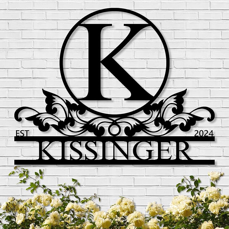 Personalized Metal Signs | Metal Name Sign | Split Letter Monogram | Home Decor Sign | Metal Wall Art | Last Name Sign | Outdoor Decor Sign | Personalized Wedding Gift | Housewarming Gift