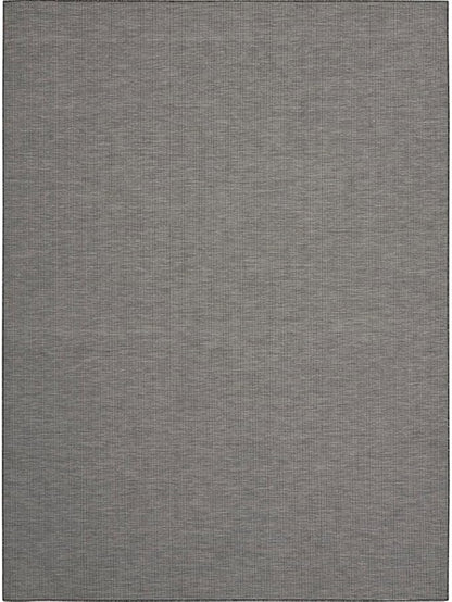 Nourison Positano Indoor-Outdoor Charcoal 7' x 10' Area Rug, Easy Cleaning, Non Shedding, Bed Room, Living Room, Dining Room, Backyard, Deck, Patio (7x10)