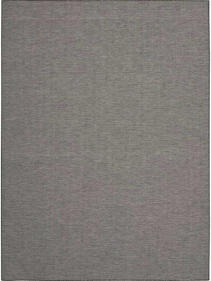 Nourison Positano Indoor-Outdoor Charcoal 6' x 9' Area Rug, Easy Cleaning, Non Shedding, Bed Room, Living Room, Dining Room, Backyard, Deck, Patio (6x9)