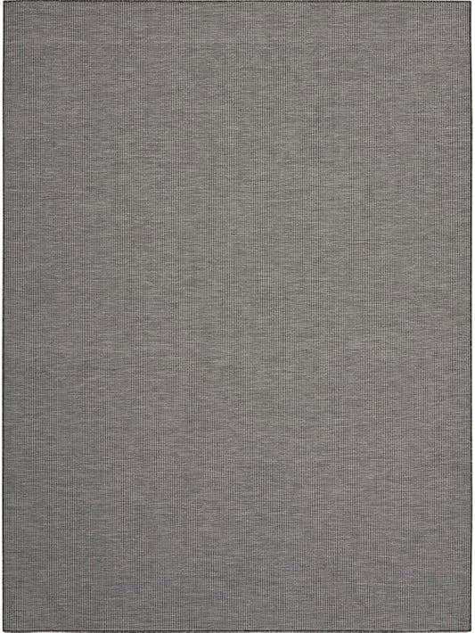 Nourison Positano Indoor-Outdoor Charcoal 6' x 9' Area Rug, Easy Cleaning, Non Shedding, Bed Room, Living Room, Dining Room, Backyard, Deck, Patio (6x9)