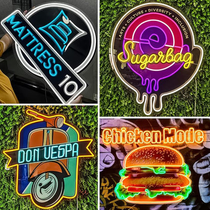 Custom Neon Sign, Personalized UV Printed LED Neon Sign LoGo Customizable for Business, Salon Beauty Nail Studios Light Up Name Sign, Images Neon Lighting Customized