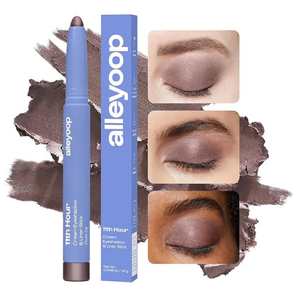 ALLEYOOP 11th Hour Waterproof Cream Eyeshadow Stick ?€? Long-Lasting Eye Shadow Pencil & Eyeliner, Cream to Powder Stick & Highlighter ?€? Smudge-Proof Eyeshadow Shimmer, Plum Up Shimmer