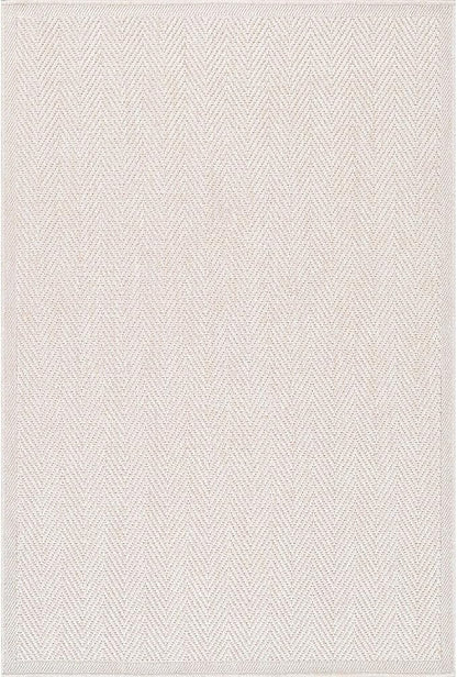 CAMILSON Easy Jute Rug 4x6, Indoor Outdoor Off-White Color Fiber Area Rugs for Living Room Patio and Kitchen Rug Herringbone Seagrass Woven Design Easy-Cleaning Washable Outside Carpet Alfombras 4 x 6