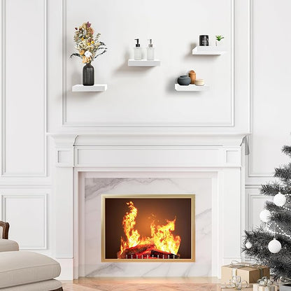 Sorbus Square Floating Shelf for Wall - 4 Small Shelves with Invisible Mounting Brackets for Living Room Decor, Bedroom, Bathroom Decor, Home & Kitchen - 9" Wall Shelf to Display Photos Trophies