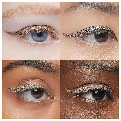 Waterproof Eyeliner - Smudge-Proof Liquid Eyeliner Pen with Precision Tip for Smooth, Long-Lasting Application - Vegan, Hypoallergenic & Gluten-Free Eye Liner - 2mL Shimmer Gold Brown