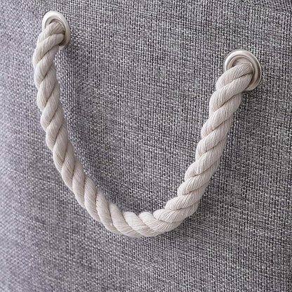 TcaFmac Storage Bins for Organization - Large 3 Pack Canvas Storage Basket for Shelves with Handles, Collapsible Baskets for Organizing for Closet Dog Laundry (Grey 16x12x8 inch)