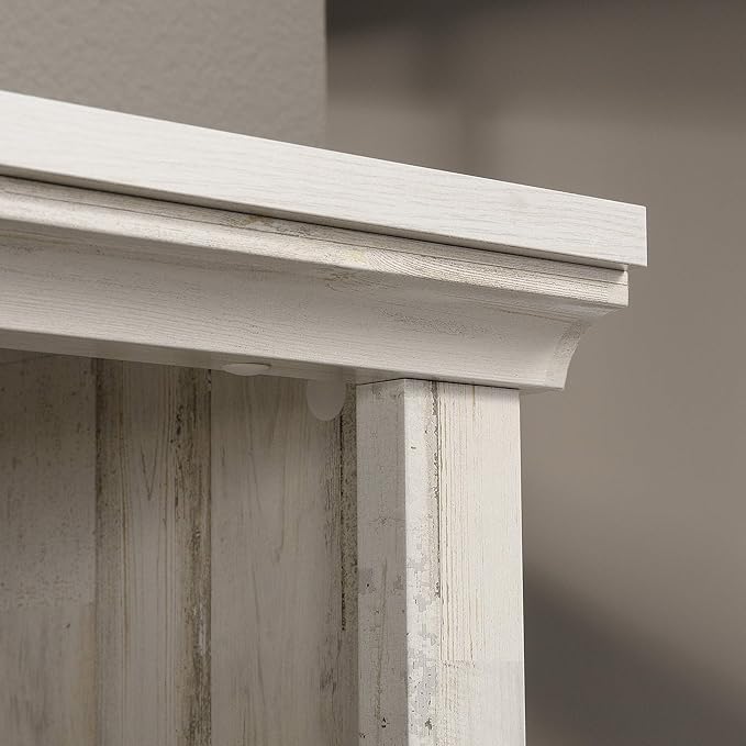 Sauder 5 Tier Book Shelf Wooden Bookcase Multipurpose Bookshelf for Home Office, Living Room, in White Plank