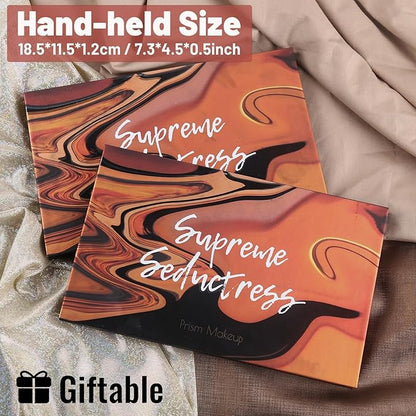 Prism Makeup Matte Eyeshadow Palette Pro 18 Colors Pigmented Shimmer Glitter Eye Shadow Palette, Long Lasting Waterproof Smokey Powder Cosmetics Halloween Makeup Kit (01# Seductress)