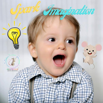 Mouse Reading Book, Wall Decor Sticker Decal, Kids Room, Classroom, Home, Bedroom, Bookcase, Book Lover, of Mice and Men, Children, Adorable, (Mice Burglars)