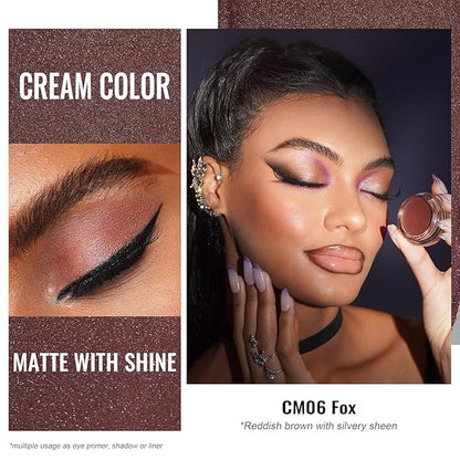 Oulac Matte Eyeshadow 3-in-1 Eyeshadow Eye Primer&Eyeliner Highly Pigmented Waterproof Smudge-proof Long Lasting Wear Smooth&Blendable Formula for Natural Look,Vegan & Cruelty-Free,CM06