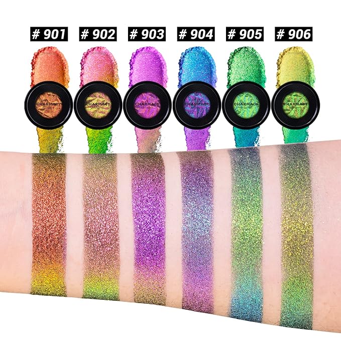 CHARMACY Duochrome Eyeshadow, Insane Shifters Chameleon Eyeshadow, Creates High-Impact, Metallic Eye Looks, 100% Vegan and Cruelty Free, 1.9g (#905)