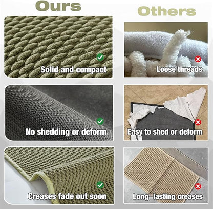 Bathroom Rugs Non Slip Washable, Super Absorbent Thin Bath Mat Quick Dry Low Pile Bathroom Rug, Sage 24"x36"