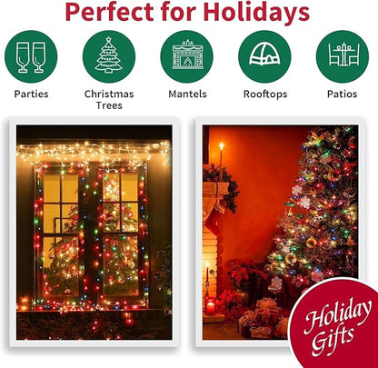 60 Count Multicolor- String Lights - LED Christmas Lights, Mini led Lights for Indoor Outdoor Home Holiday Party Wedding Independence Day Decoration