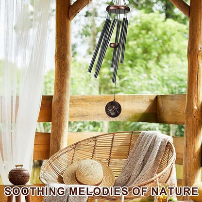 Wind Chimes for Outside, Hummingbird Deep Tone Vintage Wind Chime Outdoor Clearance, Sympathy/Memorial/Festivals/Birthday Gift for Mom Dad Grandma, Home Garden Patio Decor (32" Hummingbird)