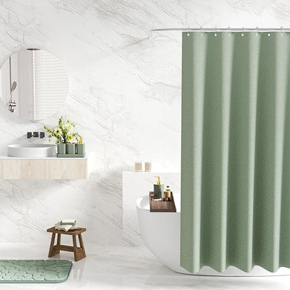 Bathroom Accessories Set - 25PC Sage Green Bathroom Set, Bathroom Set with Shower Curtain and Rugs, Sage Green Shower Curtain Set, Bathroom Accessory Set, Trash Can & Soap Dispenser