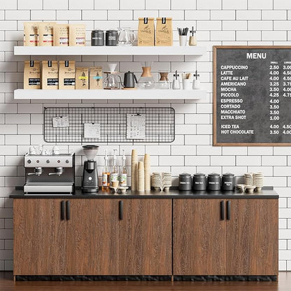 40 Inches Floating Shelves for Wall,9.3" Deep White Long Floating Shelves Set of 2,Large Display & Storage Shelf,Wall Shelf for Bathroom Bedroom Living Room Kitchen Office