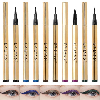 Waterproof Eyeliner - Smudge-Proof Liquid Eyeliner Pen with Precision Tip for Smooth, Long-Lasting Application - Vegan, Hypoallergenic & Gluten-Free Eye Liner - 5 Shades 2mL each Gift Set